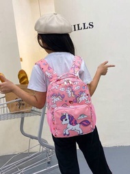 Mochila Infantil De Unicornio De Dibujos Animados Para Niñas, Lindo Mini Bolso Escolar Impreso