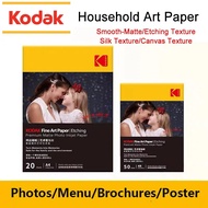 Original Kodak Household Art Paper Etched Cloth Grain Rough Matte Photo Paper Waterproof 6 Inch A4 P