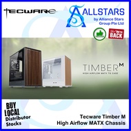 Tecware Timber M (Black/White) MATX Tower Chassis (with 4xFans) (TWCA-TBERM-BK/TWCA-TBERM-WH) (Warra