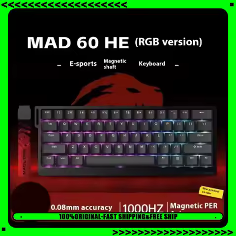 FGG Madlions Mad60 Mad68 He Mechanical Keyboard Magnetic Switch 8k Wired Rgb Hot Swap Custom Keyboar