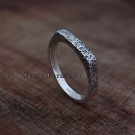 Men's Abstract Signet Ring Authentic 925 Silver Cp.28