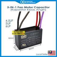 4.5UF 5UF 6UF Fan Capacitor Fan Motor Combo Capacitor [Kondenser Kipas] Dynacom Electronics@shoppe