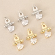 Pendant 18K Double Hole Breasted Spacer Cross Double Wire