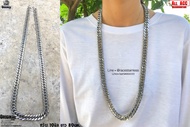 สร้อยคอก้างปลา10มิล ยาว80เซน necklace hiphop สแตนเลสแท้ Stainless แฟชั่นชาย แฟชั่นผู้หญิง 316l allac