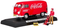 1963 Volkswagen T1 Coca Cola Cargo Van with Delivery Driver, Hand Cart and Coca Cola Cases 1/24 by M