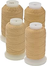 The Beadsmith Pure Silk Cord – Gold Color – 4 Assorted Sizes E, F, FF & FFF – 1/2-Ounce Spools – for