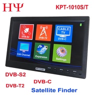 KPT-1010ST DVB-S2 DVB-T2 DVB-C Combo Satellite Finder Meter Satellite TV Receiver Hevc H.265 AVS/AVS+ LCD Screen Channel