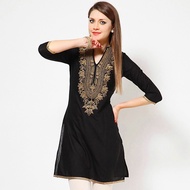Indian Ethnic Style Tops - Embroidered Cotton Silk, Slimming Look for Spring/Summer