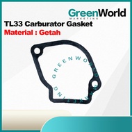 TL33 Carburator Gasket Brush Cutter TL33 Carburetor Gasket Mesin Rumput