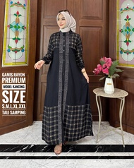 ( S M L XL XXL ) Terbaru Gamis twill rayon pelangi gamis twill batik cap busui gamis twil rayon supe