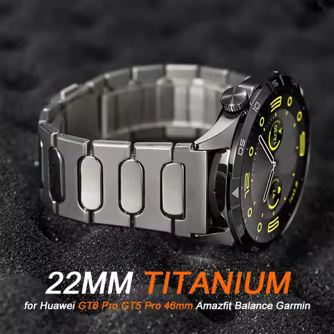 22mm Mans Titanium Band for Huawei Watch GT6 Pro GT5 Pro 46mm Ultimate Business Metal Strap for Amaz