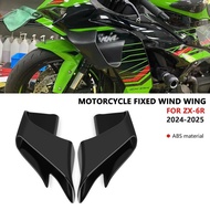 For ZX6R 2025 ZX-6R 2024 zx6r 636 2024 ZX636 2025 Motorcycle Side Spoilers Winglet Aerodynamic Wing 
