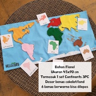 Montessori World Map Big Continent