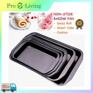 Non-Stick Rectangle Baking Pan Tray Baking Mold for Swiss Roll Cake | Roasting Pan Cooking Tray | Lo