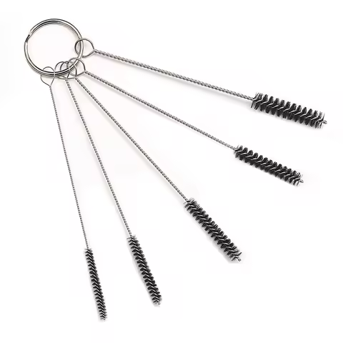3/4/5/6/7mm lot 110mm muti-function hard hair smoking pipe brush pounchers clearing tool accessories