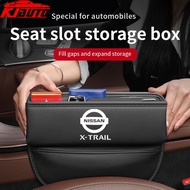 Nissan X-trail Xtrail Car Seat Gap Storage Bag PU Leather Car Seat Side Gap Filler Organizer For X-t