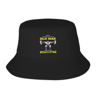 Old Man Weightlifting Fisherman's Hat Bucket Hat