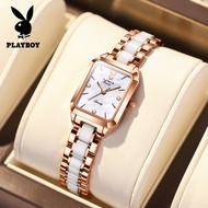 PLAYBOY Elegant Wacth For Women Water Proof Relo Sale Original Pawnable 2024 New Style Ceramic Strap