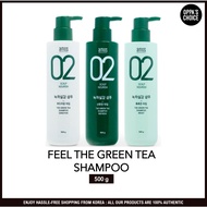 🇰🇷 AMOS PROFESSIONAL 02 FEEL THE GREEN TEA Shampoo 500g (Original / Renewal version)