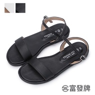 Fufa Shoes [Fufa Brand] Versatile Flat Ankle Sandals Women's Slippers Thin Strap Outdoor Modeling All Black Lightweight Shoes|