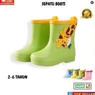 Order.! Boots For Girls SAFETY SHOES BOOTS Giraffe MOTIF Waterproof Rain KID Boys Rubber Material SST