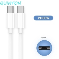 QUINTON Type C Cable Accessories Mobile Phone PD 60W USB C Wire Data Line Sync Wire Digital Cables T