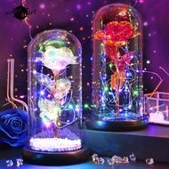 [SH] Gift for Wife Christmas Birthday Rose Present Eternal Light-up Rose in Dome Gift for Mom Wife G