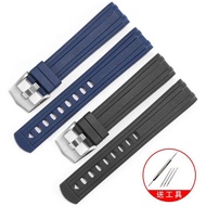 2024❧✣┋ XIN-C时尚4 Silicone watch strap substitute for for/Omega/Seamaster 300 Ocean Universe Blue for/Omega/Arc Rubber Bracelet 20mm