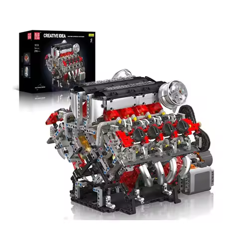 Mould King 10130 F488 Supercar V8 Engine Model 2718pcs Building Block set Compatible Lego Kit DIY To