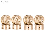 [Prasku] 1.9 Beadlock Brass Wheels Rims RC Car Enhanced Stability Axle Upgrade for RC Crawler DIY Re