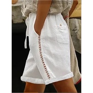 Pants - Spring Summer Style Lace Hollow Stitching | Women's 5-Point Design