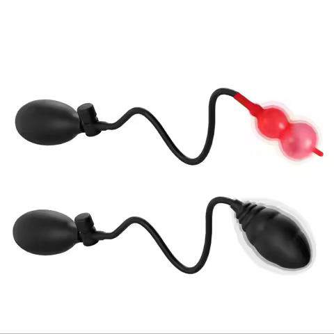 textureAdult Anal Plug Inflatable Butt Plug Unisex With Hand Pump 3 Beads 6 Beads Soft Silicone Idea