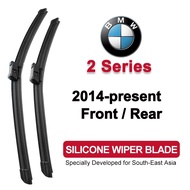 Car Wiper Blade for BMW 2 Series 2014-present (F45/U06/2AT) front rear silicone windshield wiper bla