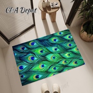 [Deepavali Decorations] 3D Peacock Carpet Anti slip Floor Mat Carpets For Living Room Kitchen Floor Mat Entrance door Mat Bedroom carpet Diwali Decorations Home Decor