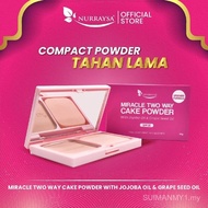 NURRAYSA Miracle Two Way Cake Powder | Bedak Compact Mesra Wuduk & Halal | 2 dalam 1: Foundation + P