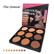 Kiss Seseorang 9 ,,,  KISS SOMEONE Palet Kontur 9 Warna, Kit Solekan Kontur Matte, Kosmetik Kecantik