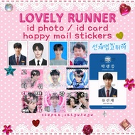 [NEW] Kdrama tvN Lovely Runner ID Photo Set Student ID Card Happy Mail Stickers Name Tag Byeon Woo-s