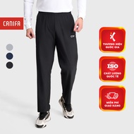 CANIFA men's active long fleece pants with elastic waistband and zipper pockets, medium form, good e