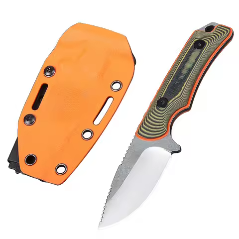 HOT SALE Fixed Blade Knife with Sheath 8Cr13Mov Steel Blade G10 Handle Outdoor EDC Camping Knife Hun