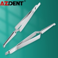 1Pcs Azdent Dental Bracket Tweezers Orthodontic Reverse Action Serrated Dentistry Instruments Stainl