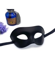 1個成人化妝球黑色半面罩,經典帥氣假面舞會面具適用於節日和表演