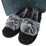 EMU Australia AMITY CUFF FROST W12016 US6 (23cm) 黑色RIBON毛絨軟皮鞋 [全新/二手] [二手] [EMU Australia]