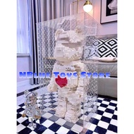 Mô Hình Lắp Ráp lego Gấu Bearbrick Trắng Size Lớn 70 -73 cm Đồ Chơi  Ironbrick Iron man Kaws trang t