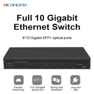 HICOMDATA 8-Port 10G SFP+ Ethernet Switch | Desktop/L3 Managed Options | 1G/2.5G/10G Fiber Network S