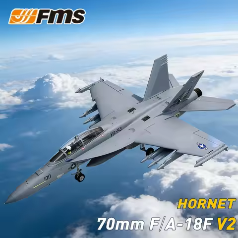 FMSRC RC Airplane 70mm F18 F/A-18F Super Hornet V2 Ducted Fan EDF Jet Scale Model Plane Aircraft PNP