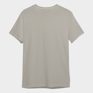 Basic Biowash 24s Beige T-Shirt - Plain Beige Short Sleeve T-Shirt