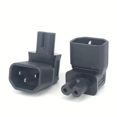 IEC 320 C14 to IEC C7 right angle power adapter IEC male to 8 type female angle Computer server powe