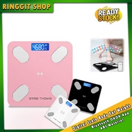 Ringgit Shop Bluetooth Body Fat Scale Smart BMI Scale LED Bathroom Wireless Weight Scale Balance APP