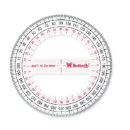 Butterfly Protractor 360 / Protractor Ruler 360 10cm Round