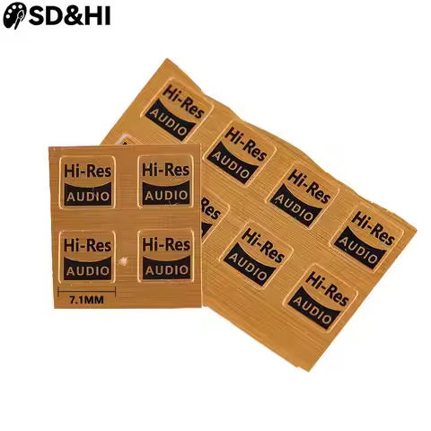 10pcs Hi-Res Audio Adapter Stickers For Walkman/Fiio/Iriver/Cayin MP3 All Hifi Device Audio Earphone